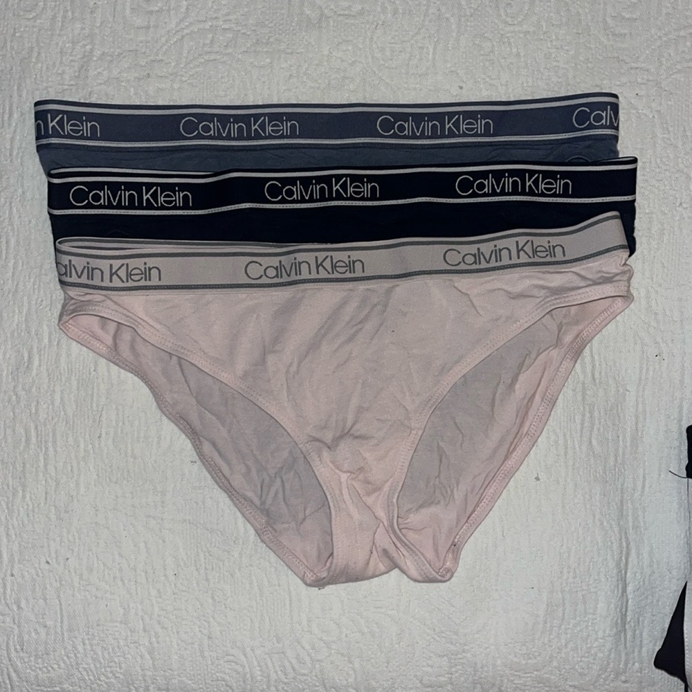 Calvin Klein Pink and Black Bikini Briefs